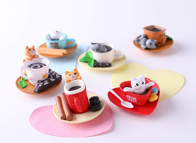 Cool Lemon Funny Cute Set of 6 3D Coffee Cats Strong Refrigerator Fridge Magnets Sticker, Kitchen Office Decoration for Whiteboard, Notes, Calendar, Notepad Gift for Kids Toddlers Adults Baby - Image 4